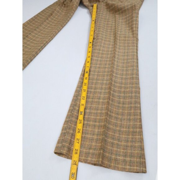 Lot 2‎ New Vintage Flare Leg Pants Boys Sz 16 26x28 Deadstock 70s USA Made Plaid - Picture 9 of 10